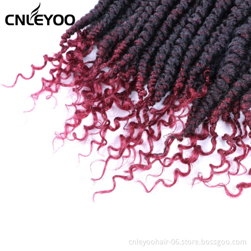 12 Inch Spring Senegalese Crochet Braids Factory Mixed Red Curly End Senegalese Twist Crochet Hair For Women